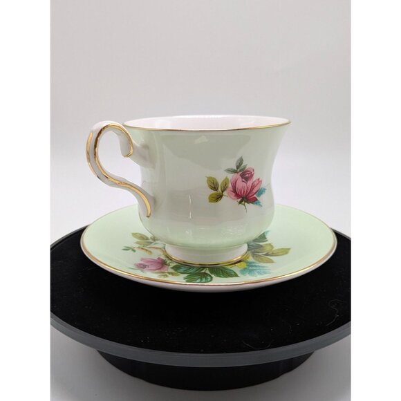 Royal Grafton AB Jones English Bone China Floral Teacup & Saucer - Picture 10 of 17